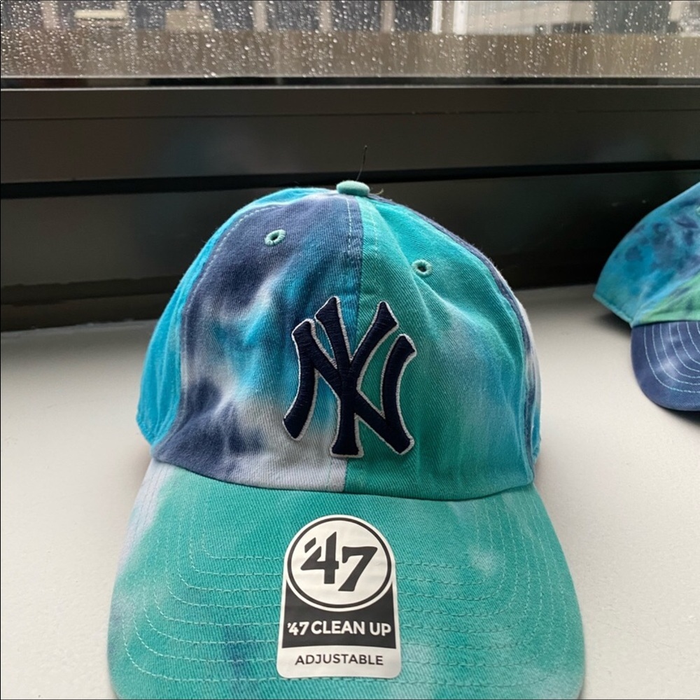 New York Yankees 47 Blue Teal Tie Dye Baseball Cap - Picture 6 of 14